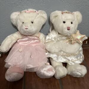 Dillards 16" Noble Excellence Teddy Bear Collection 2 White Bears